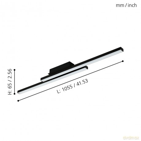 EGLO - Fraioli-Z pendant lamp black - RGB + TW - Zigbee, Bluetooth