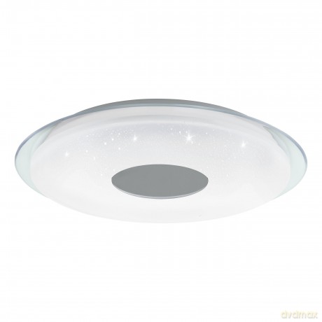 EGLO - Lanciano-Z ceiling lamp chrome and white with crystal effect 45 - TW - Zigbee, Bluetooth