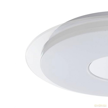 EGLO - Lanciano-Z ceiling lamp chrome and white with crystal effect 45 - TW - Zigbee, Bluetooth