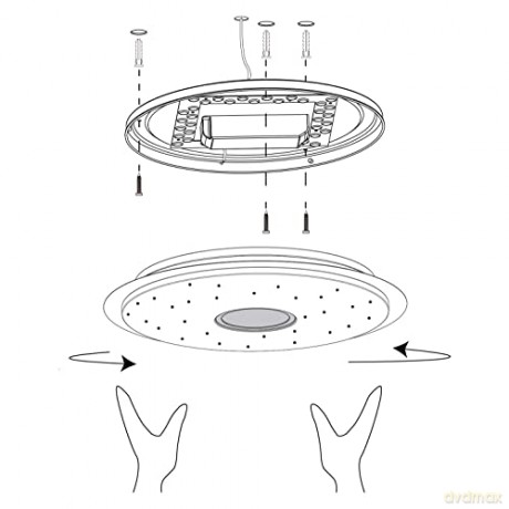 EGLO - Lanciano-Z ceiling lamp chrome and white with crystal effect 45 - TW - Zigbee, Bluetooth
