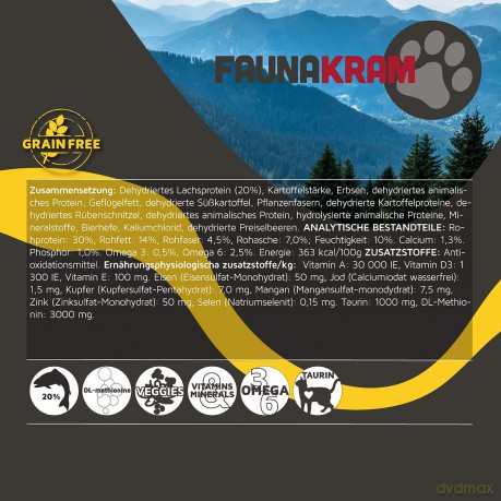 Faunakram - Premium Grainfree Meal with Salmon - 10kg