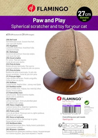 FLAMINGO - Scratching Ball Estrella - Brown - 27cm