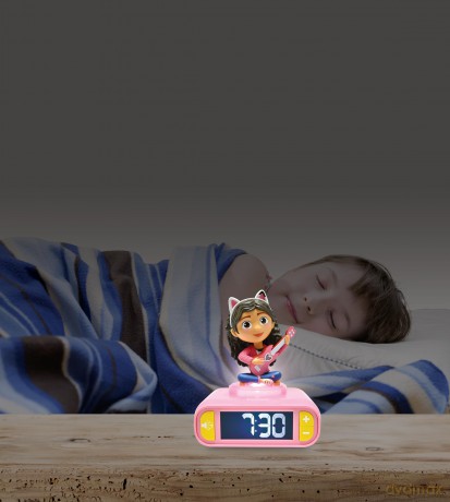 Gabby's Dollhouse - Alarm Clock with Night light and sounds (80114) [FIGURKA]