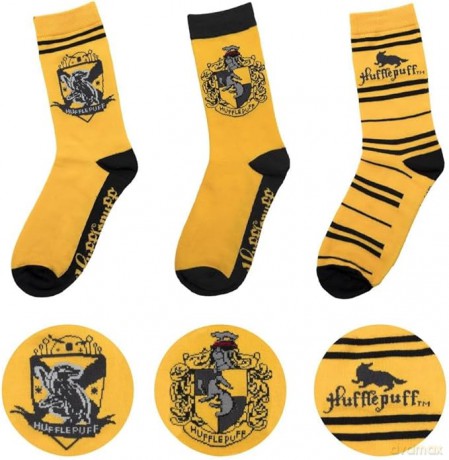 Harry Potter - Hufflepuff - 3 pary skarpet (EU 35-45)