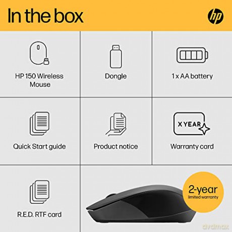 HP - 150 Wireless Mouse, Black