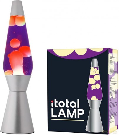 iTotal - Lava Lamp - Purple Liquid and Yellow Wax - 36 cm (1270401)