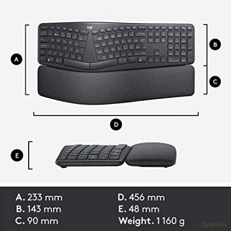 Logitech - ERGO K860 Graphite NORDIC