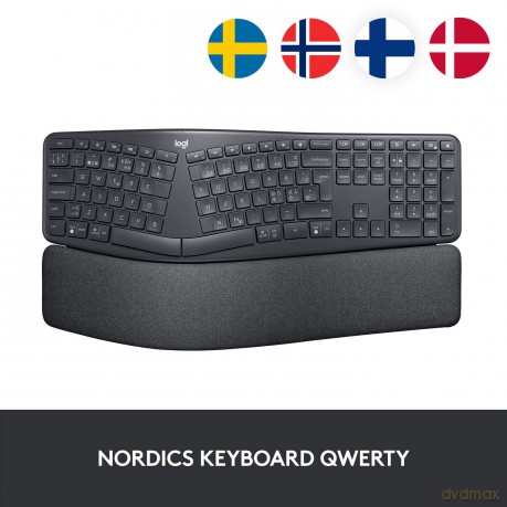 Logitech - ERGO K860 Graphite NORDIC