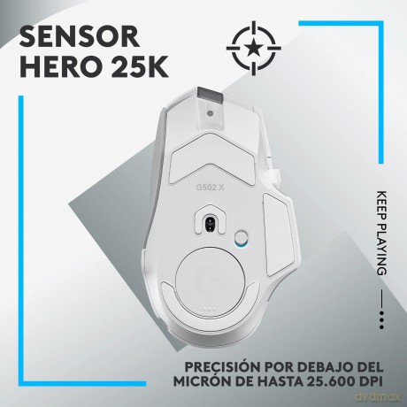 Logitech - G502 X LIGHTSPEED Wireless Gaming Mouse - White/Core