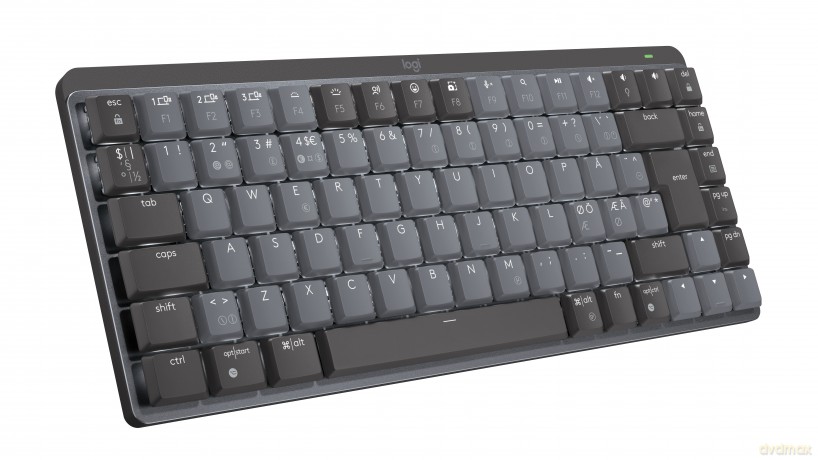 Logitech - MX Compact Mechanical Wireless Illuminated Keyboard - Nordic - Clicky Switch