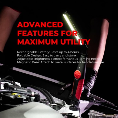 Maxshine Ultra Bright Rechargeable Foldable Paint Inspection Light/Swirl Finder