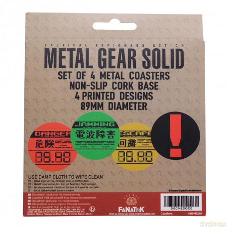 Metal Gear Solid Set of 4 Metal Coasters