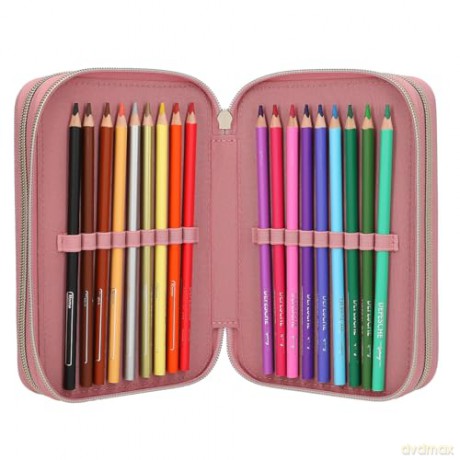 Miss Melody - Triple Pencil Case DUSTY ROSE