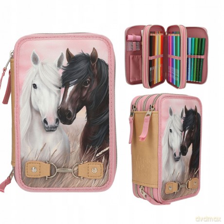 Miss Melody - Triple Pencil Case DUSTY ROSE