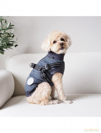 Nordic paws - Dogcoat Thor with harness 40cm - Anthracite - M