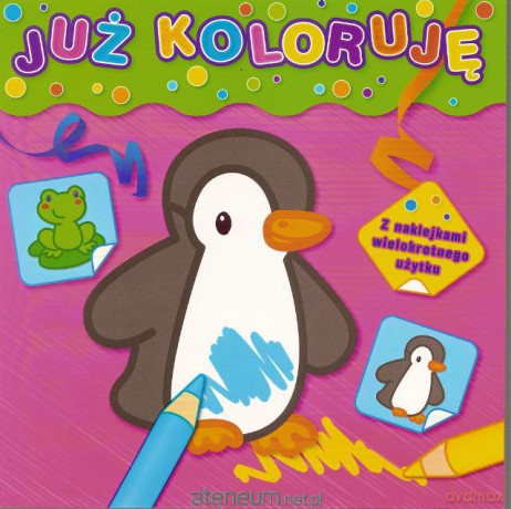 Już koloruję - różowa pingwinek [KSIĄŻKA]