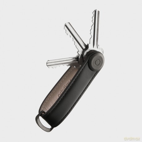 Orbitkey - Leather Key Organiser - Black/Black
