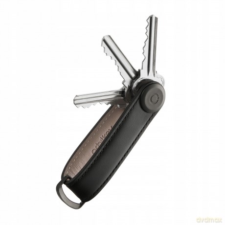 Orbitkey - Leather Key Organiser - Black/Black