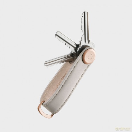 Orbitkey - Leather Key Organiser - Stone/Grey
