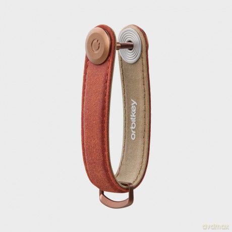 OrbitKey - Waxed Canvas Key Organiser - Brick Red