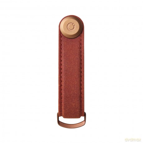 OrbitKey - Waxed Canvas Key Organiser - Brick Red