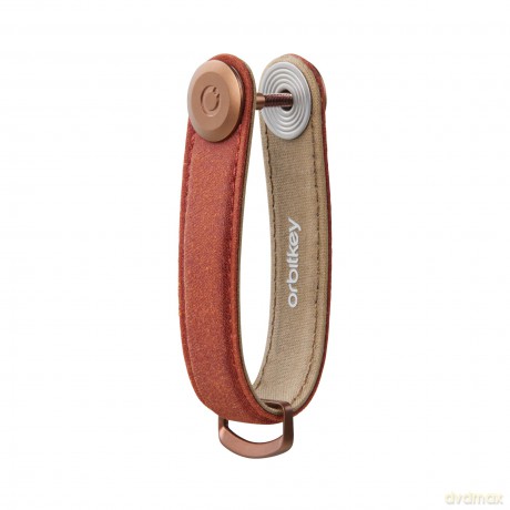 OrbitKey - Waxed Canvas Key Organiser - Brick Red