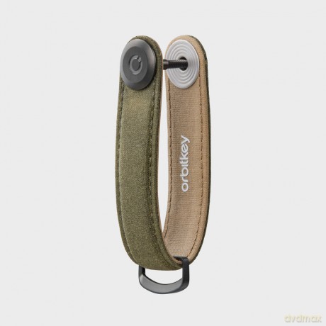 OrbitKey - Waxed Canvas Key Organiser - Khaki Green