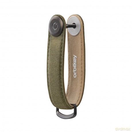 OrbitKey - Waxed Canvas Key Organiser - Khaki Green