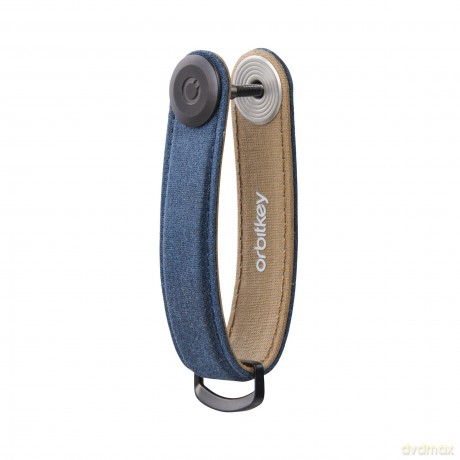 OrbitKey - Waxed Canvas Key Organiser - Navy Blue