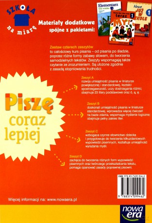 Już W Szkole Nowe 1 Piszę coraz lepiej B NE [KSIĄŻKA]