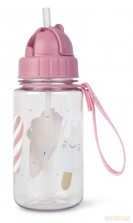 SARO - Bottle with straw - Pink (SAO74006)