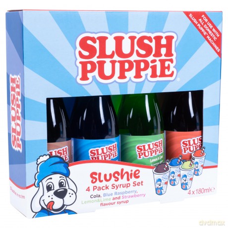 SLUSH PUPPiE ORIG 4x180ml Syrup Set-BLR/STRW/C/LL