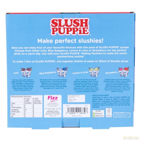 SLUSH PUPPiE Zero Sugar 4 Pack Syrup - 180ml