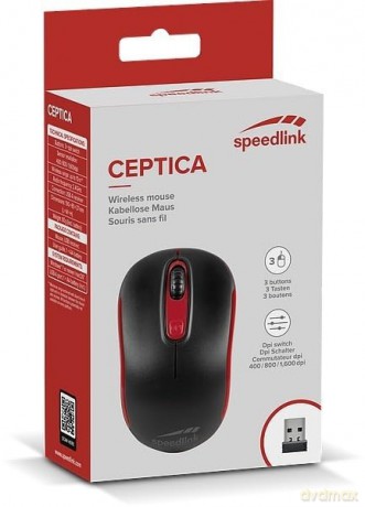 Speedlink - CEPTICA Mouse - Wireless, black-red