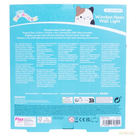 Squishmallows - Winston Neon Wall Light - Blue