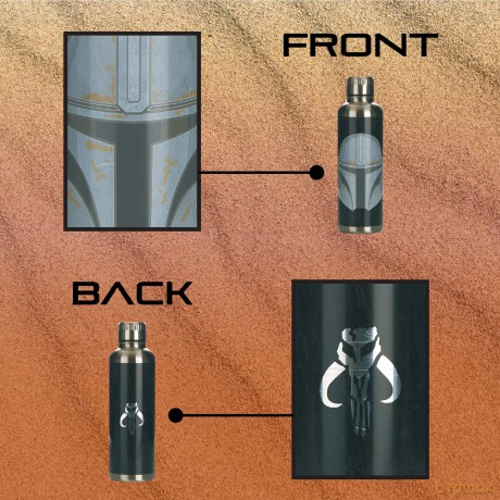 Star Wars - The Mandalorian - The Mandalorian Metal Water Bottle (PP7361MAN)