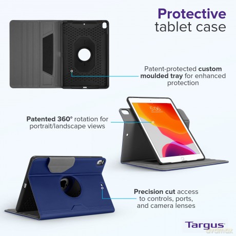 Targus - VersaVu Classic Tablet Case for iPad (9th/8th/7th gen.) 10.2- 10.5 - Blue