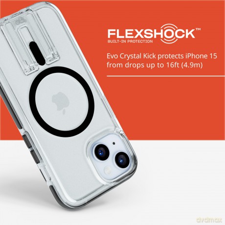 Tech21 - Evo Kick MagSafe iPhone 15/14/13 Clear Black