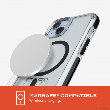 Tech21 - Evo Kick MagSafe iPhone 15/14/13 Clear Black