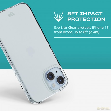 Tech21 -Evo Lite iPhone 15/14/13 Clear Cover