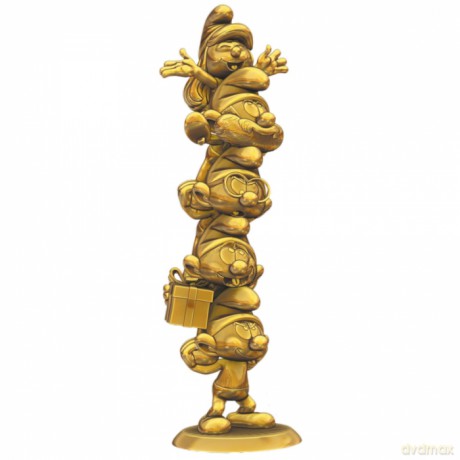 The Smurfs Resin Statue Smurfs Column Gold Limited Edition 50 cm [FIGURKA]