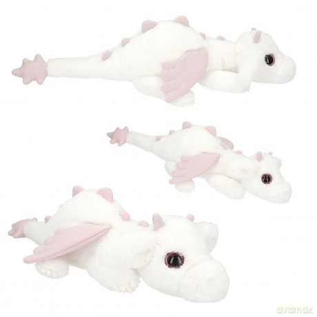 TOPModel - Plush Dragon White With Pink Wings (0413427)