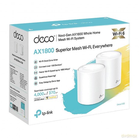 TP-Link - Deco X20 AX1800 Whole-Home Mesh Wi-Fi 6 System (2-pack)