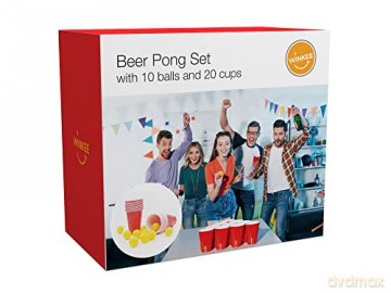 Winkee - Beer Pong Set - Classic Beer Pong - 20 cups and 10 balls