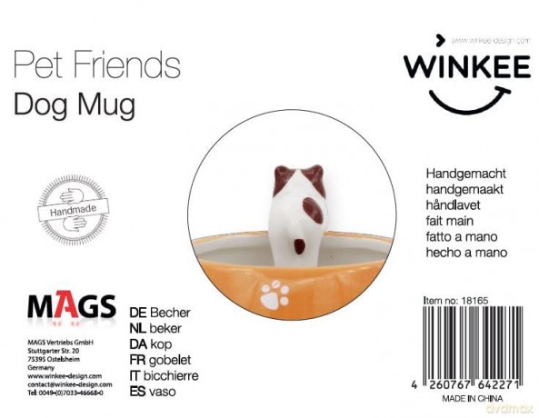 Winkee - Mug - Pet Friends Dog - orange