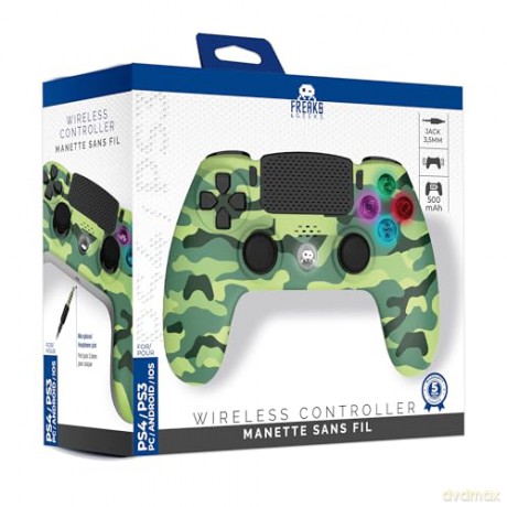 Wireless Controller for PS4 with 3,5mm jack slot - LED-Green Camo