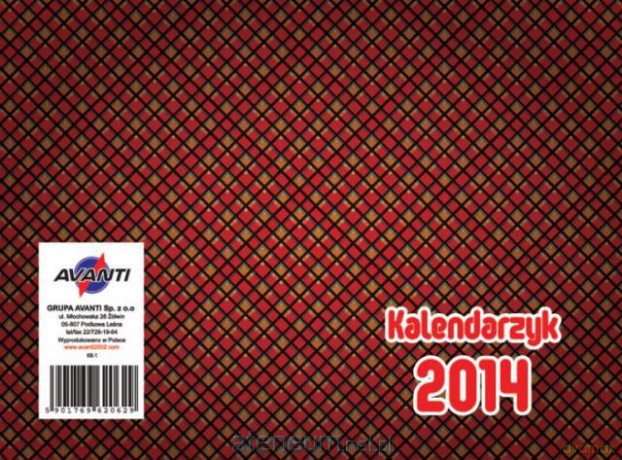Kalendarz 2014 KK Kieszonkowy AVANTI [KSIĄŻKA]