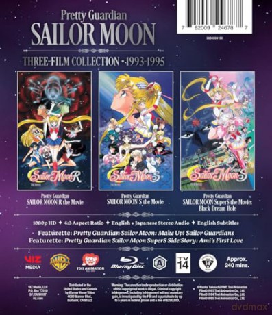 Sailor Moon Three-Film Collection (Blu-ray) [Blu-Ray]