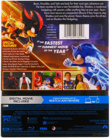 Sonic The Hedgehog 3 (Sonic 3: Szybki jak błyskawica) [Blu-Ray 4K]+[Blu-Ray]
