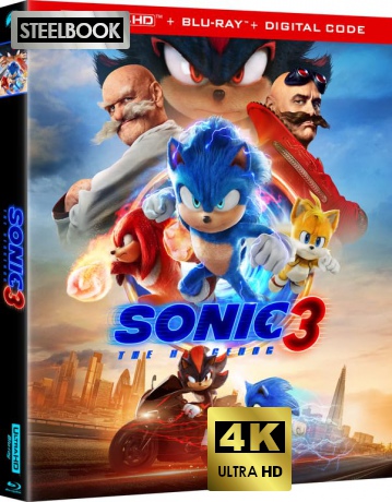 Sonic The Hedgehog 3 (Sonic 3: Szybki jak błyskawica) (steelbook) [Blu-Ray 4K]+[Blu-Ray]